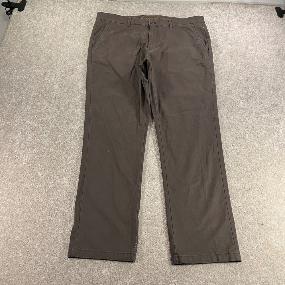 Weatherproof Vintage Chino Pants‎ Mens 34x30 Brown Straight Leg Stretch Cotton
